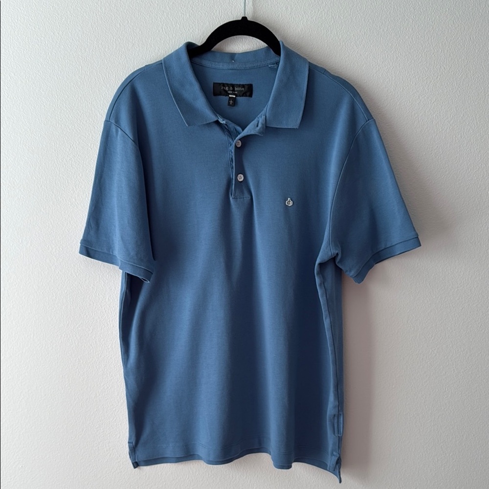 Rag & Bone Blue Polo Shirt